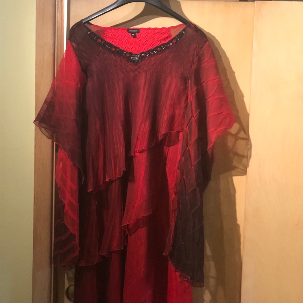 Gorgeous dress with a shawl attached